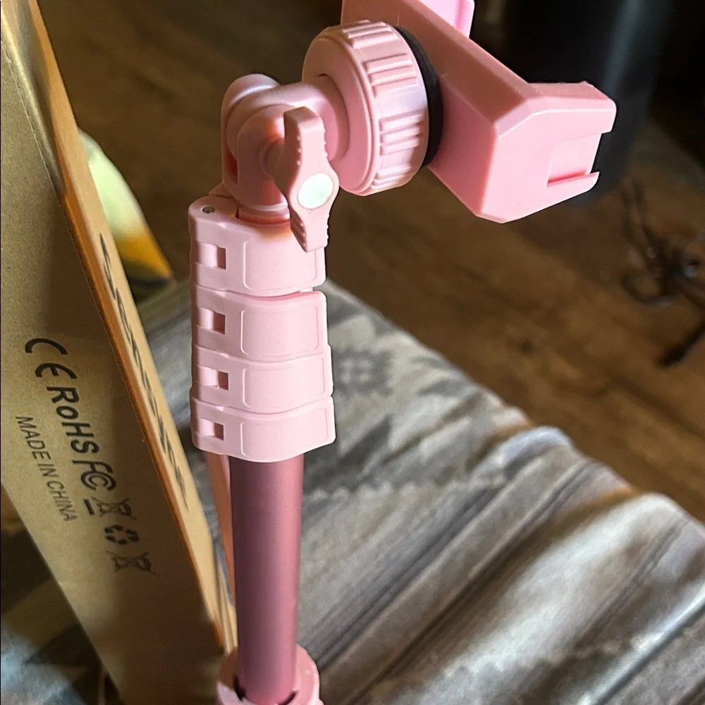 Pink Tripod Stand for Cameras and Phones